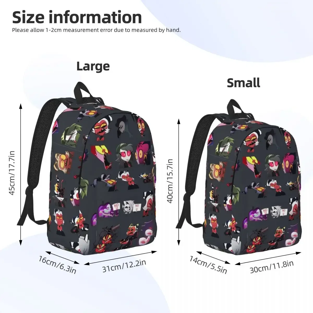 Helluva Boss-mochila de dibujos animados para hombre y mujer, morral de hombro para el trabajo de secundaria, Millie Blitzo Moxxie Loona