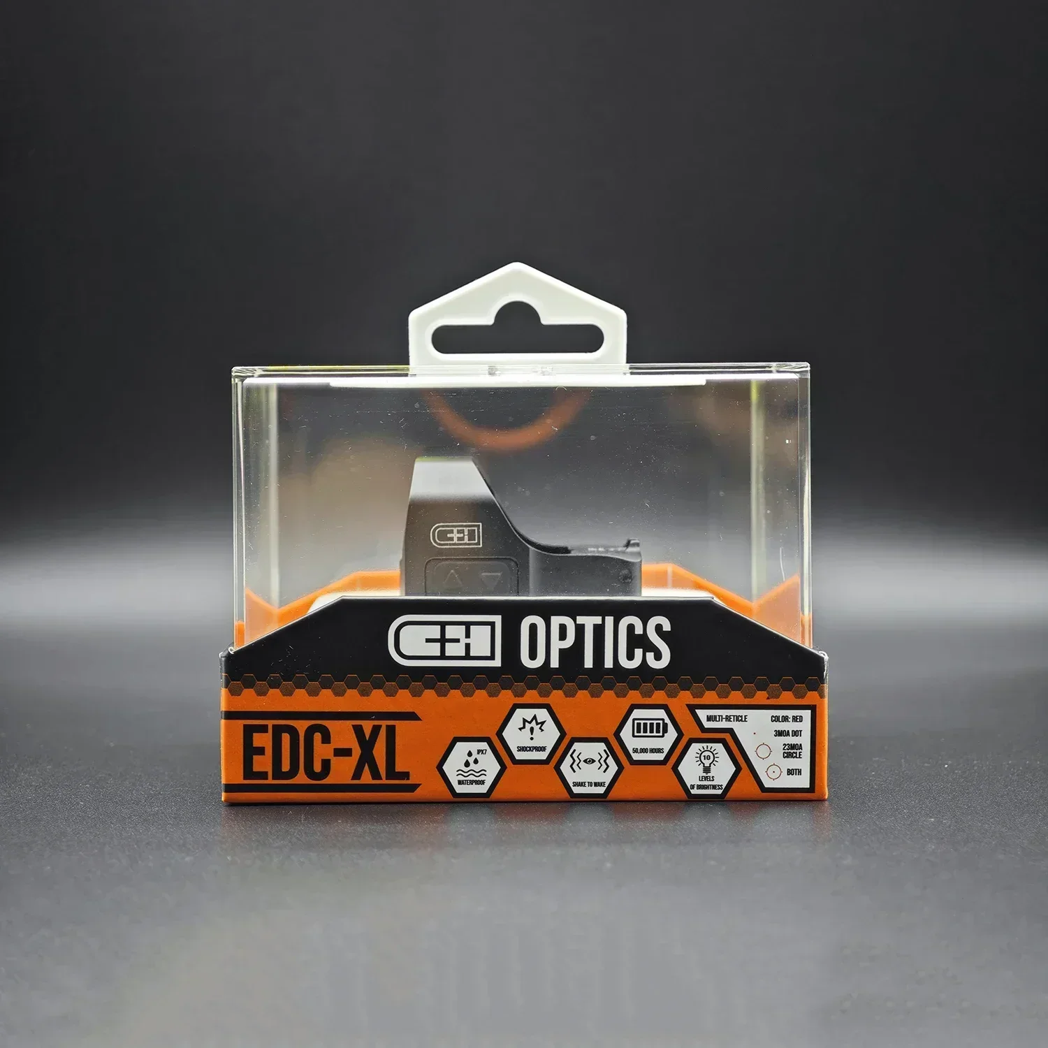 

C&H EDC-XL Red Dot Reflex Sight 3 MOA Motion Sensing of Red Dot Sight One Piece Aluminum Black RD-EDC-RD-RMSC