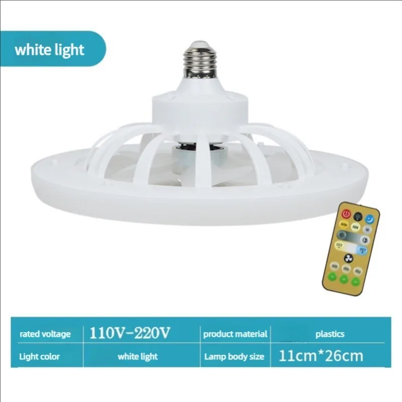 Lampe de ventilateur de plafond 3 en 1 avec télécommande intelligente, Base de convertisseur E27, lumière LED pour salon, chambre à coucher, éclairage Miflame