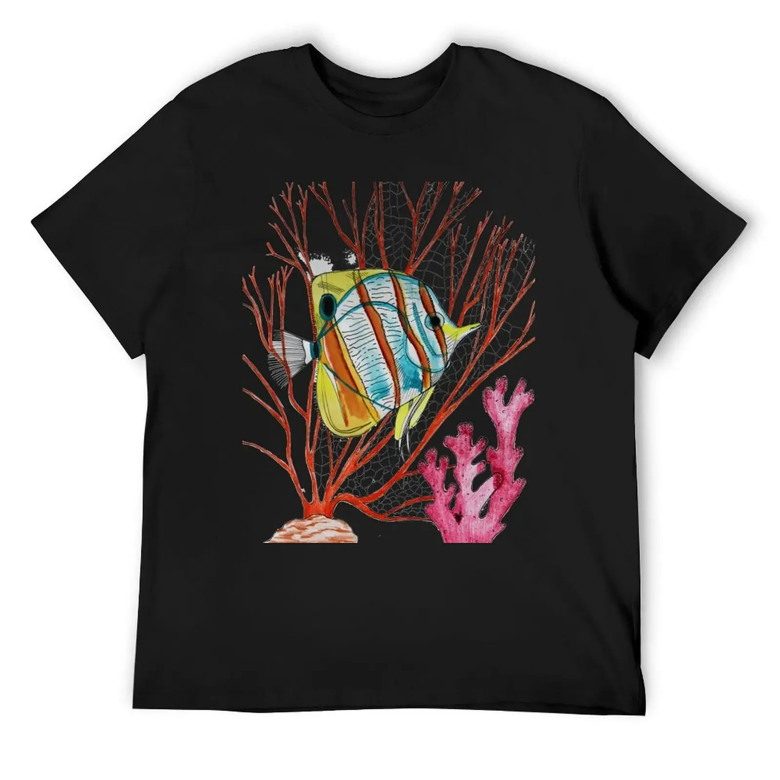 

Fish and Coral T-Shirt clothes Man t-shirt oversized men tshirt