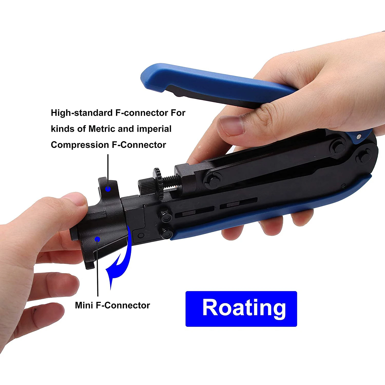 Coax Compression Tool Knoweasy Coax Crimper and Rg6 Crimping Tool for Coax Rg6 Rg59 Rg11 Cable F-connectors