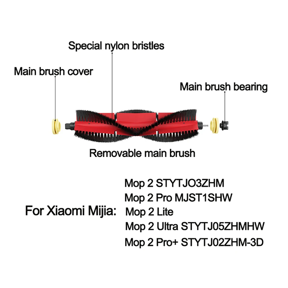 Global Xiaomi Mijia Robot Vacuum-Mop 2 Pro，Lite MJST1SHW，STYTJ05ZHMHW：Hepa Filter，Mop Cloth，Main Side Brush Dust Box Accessories