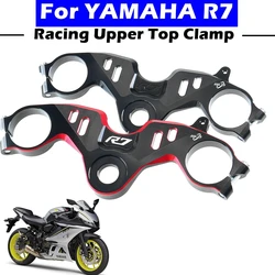 Motorcycle CNC Racing Refit Clip On Handle Bars Front End Upper Top Clamp For YAMAHA R7 2021-2023