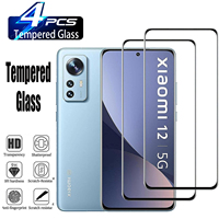 2/4Pcs Screen Protector Glass For Xiaomi 12 5G Xiaomi 12X Curved Ultrasonic Fingerprint Tempered Glass