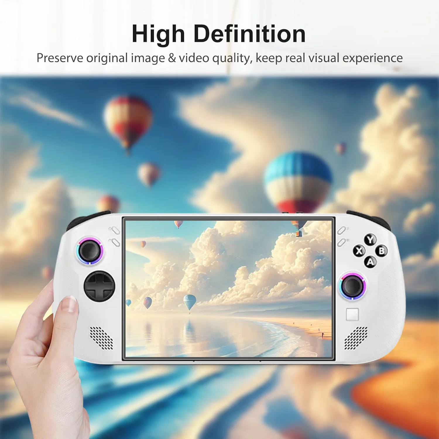 2 Pieces Screen Protector for Lenovo Legion Go S Hardness Tempered Glass Film Guard Scratch Proof Full HD Game Console GoS