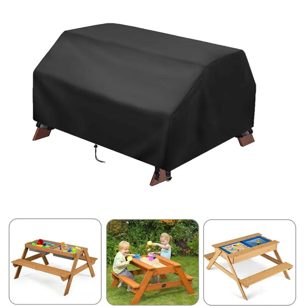 Heavy Duty     Garden Furniture Waterproof Cover For Kids Picnic Table Cover For 3-in-1 Sand & Water Activity Table Protection