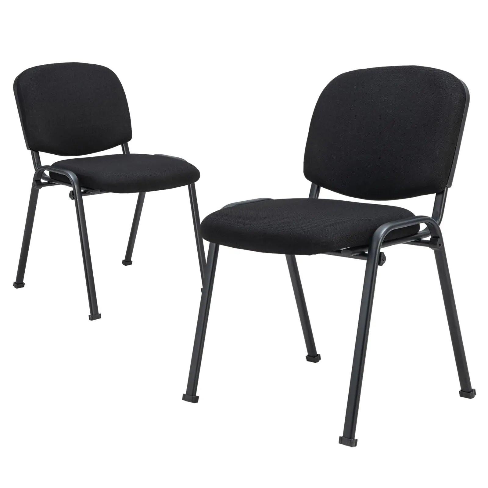 Reception Waiting Room Chairs - Office Guest Chairs Set of 2 w/Ergonomic Backrest & Padded Seat, Armless Lobby Chair