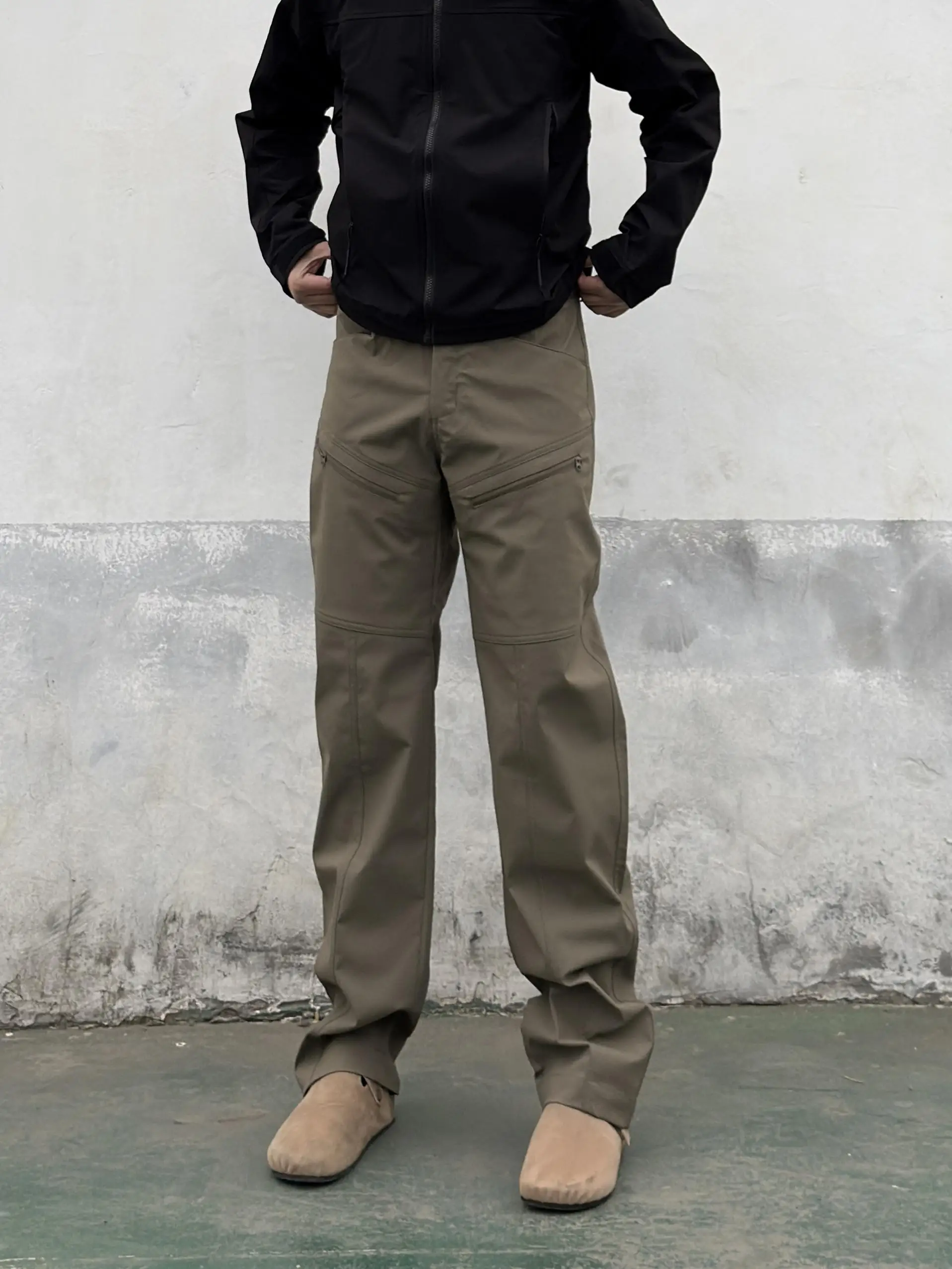 Men's Casual Pants Outdoor Retro Function Pants Straight Mountaineering Leisure Ski Contraction Trouser