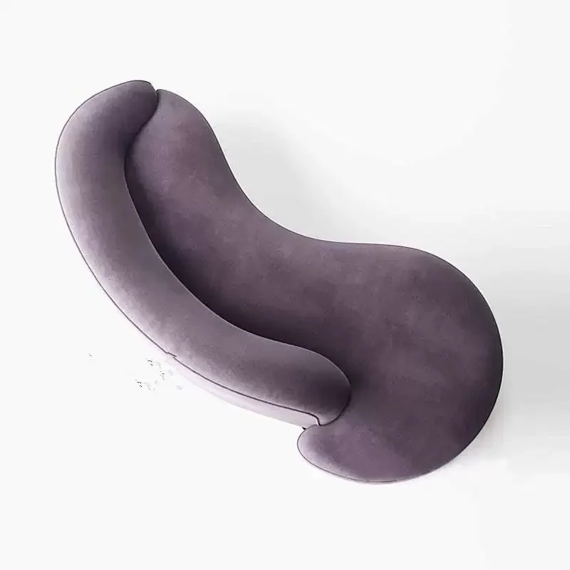 

Modern light luxury fabric special-shaped sofa villa sales department beauty salon rest area furniture curved sofa