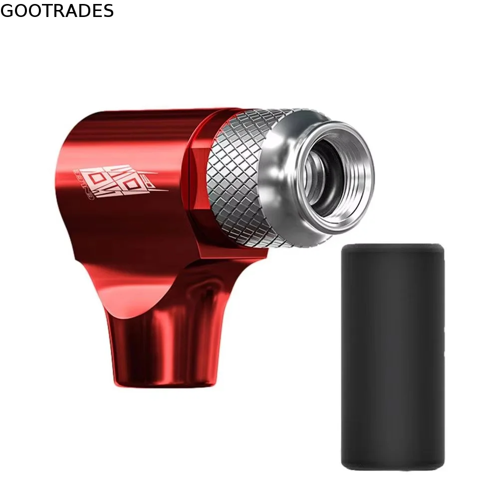Aluminum Alloy CO2 Mini Pump Presta Valves with Protective Sleeve Bike Pump Nozzle Automatic Safety Leak-proof