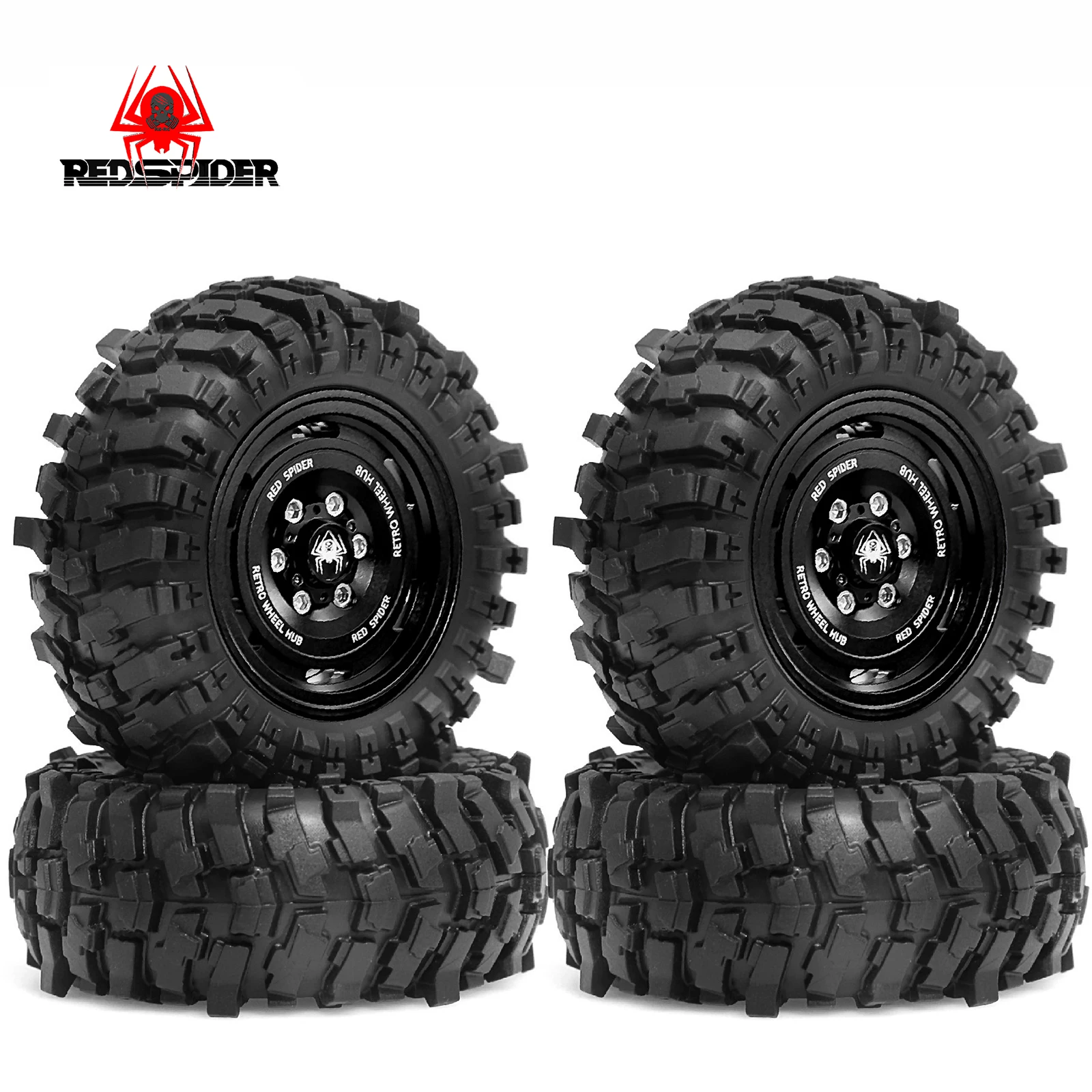 

RED SPIDER RC Алюминиевый 1,9-дюймовый обод колеса 4 шт. для 1/10 RC гусеничного автомобиля Axial SCX10 RR10 Wraith TRX4 TRX-6