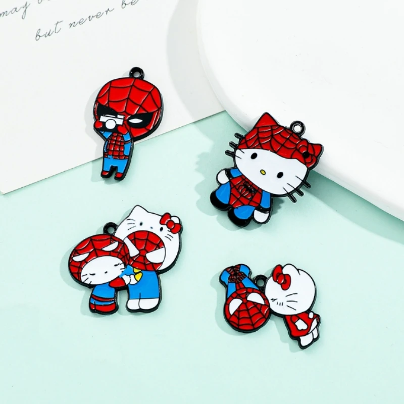 MINISO Adorable Hello Kitty Shoe Charms Set Metal Unique Designs For Clogs & Sandals Cute Cartoon Gift For Xmas Party Favors