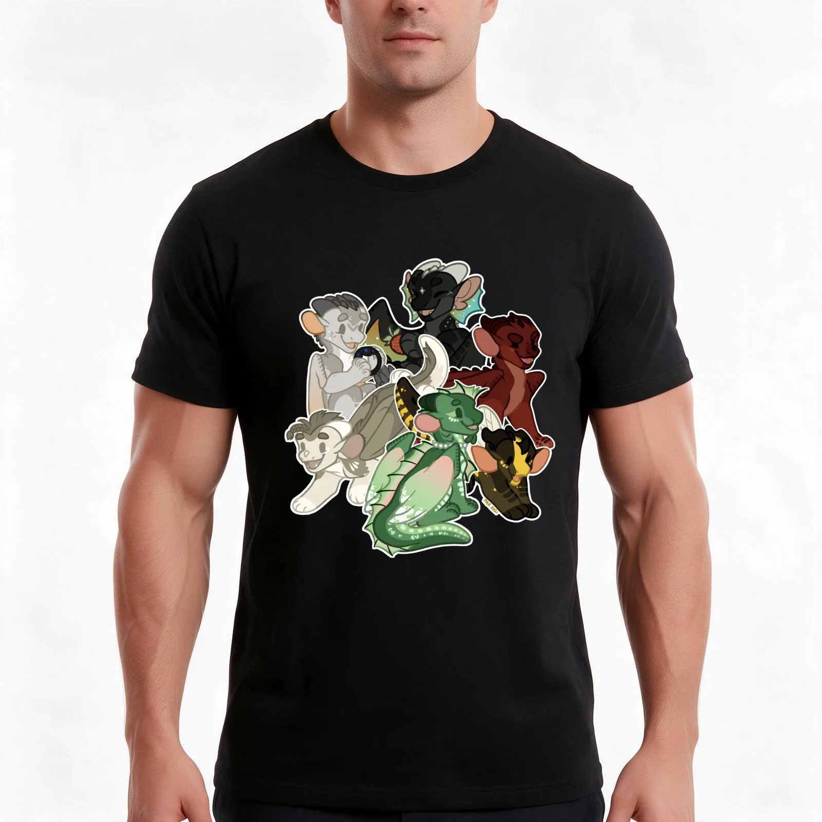 Hatchlings - WOF Wings of Fire T-Shirt, Summer Casual Cotton Tee, Oversized Streetwear Tops, Vintage Graphic Print, 100% Cotton
