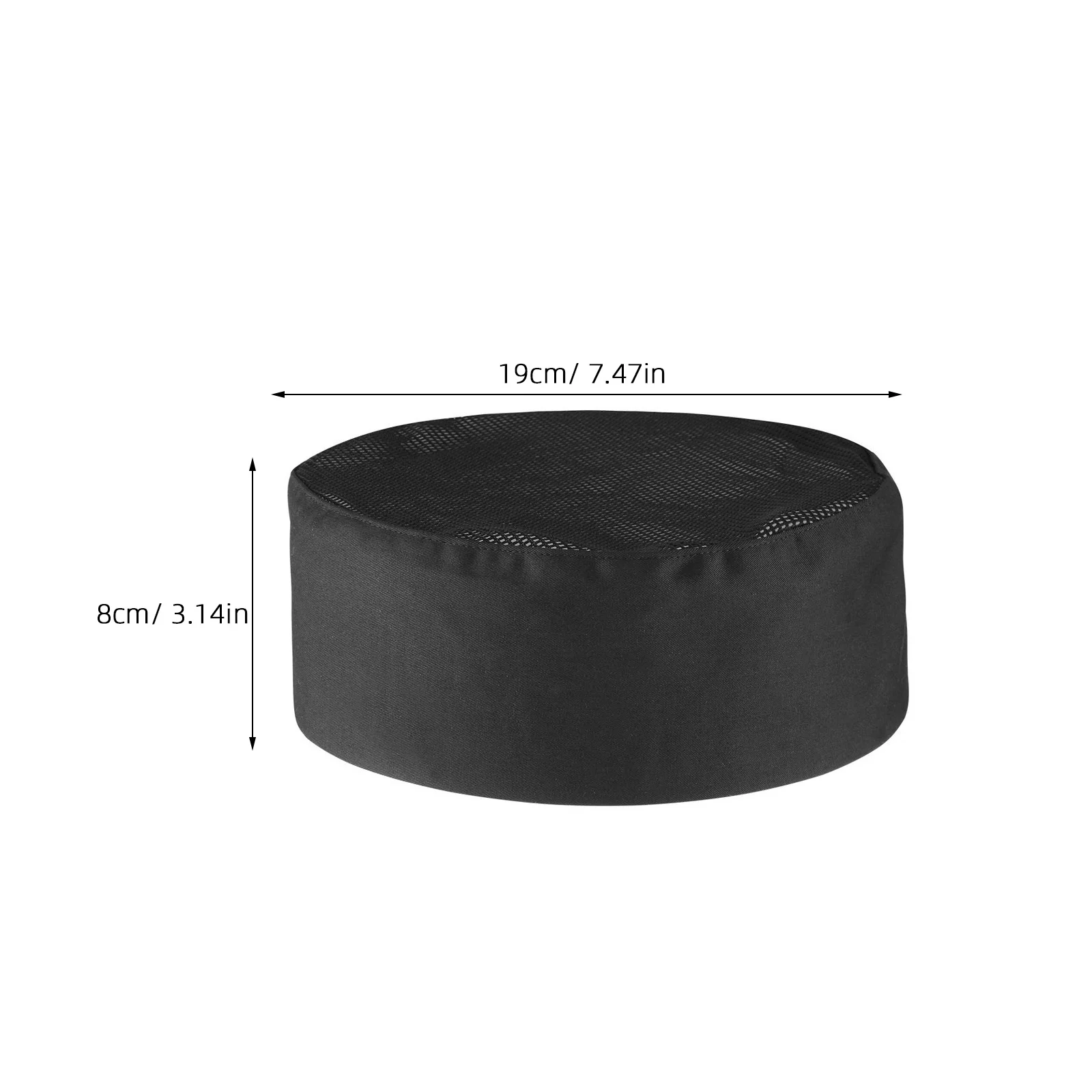 Zwarte keukenhoed brood chef-koks grappige pet schedel mesh professionele catering