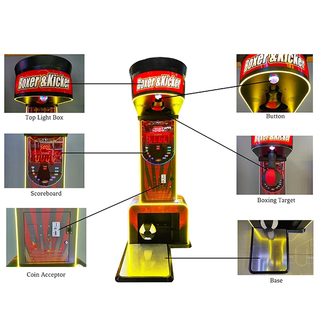 Boxing Arcade Street Amusement Coin Operated Games Electronic Sports Punching Bag Vending Machine