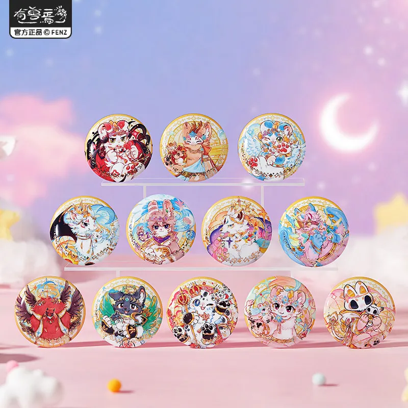 재고 있음 공식적인 팬텀 비스트스 틴플레이트 배지 브로치 핀 만화 장식 애니메이션 피규어 게임 장난감 어린이 할로윈 선물 코스프레