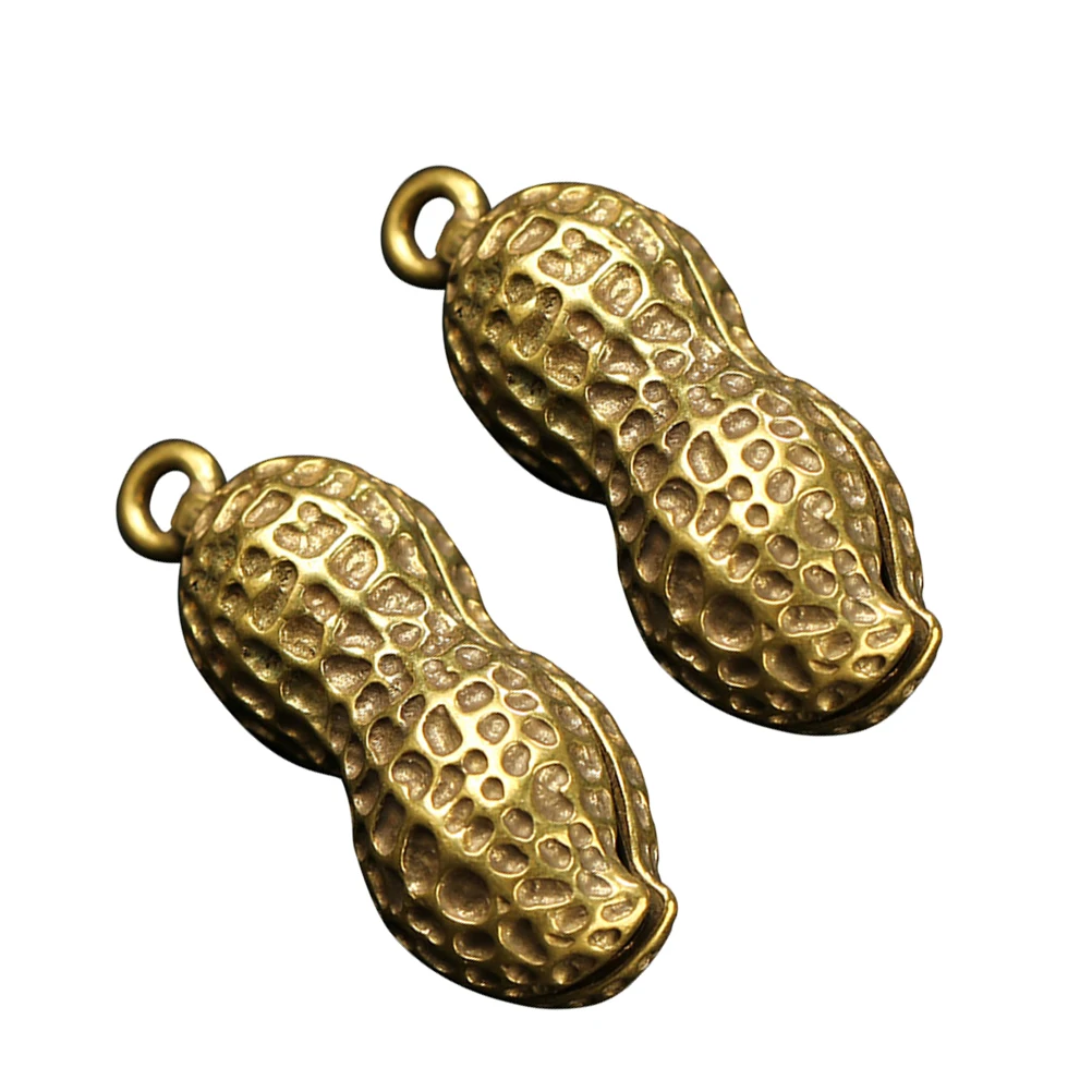 

2pcs Key Chain Pendant Copper Durable Fashion Bag Car Decor Hanging Accessory Jewelry Craft Piece