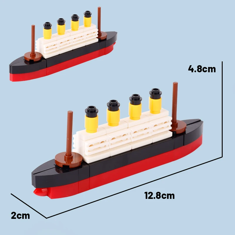 City Boat Model Building Blocks Street View sottomarino Cargo Ship Titanic Cruise accessori mattoni Halloween Friends Toys Gifts