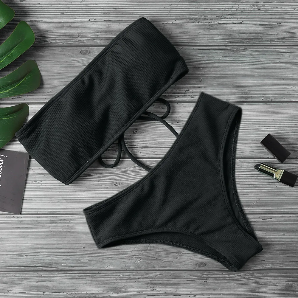 Sexy Bikini Swimwear Women Swimsuit 2024 Solid Bikini Set Push Up Bathing Suit Woman Summer Beach Wear Bikinis Vacation