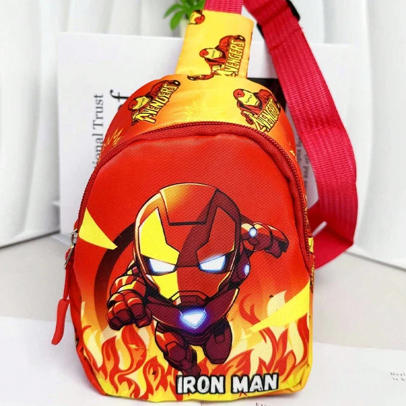 

Marvel'S New Children'S Bag Spider Man Iron Man Captain America Shoulder Bag for Boys and Girls Travel Change Crossbody Bag