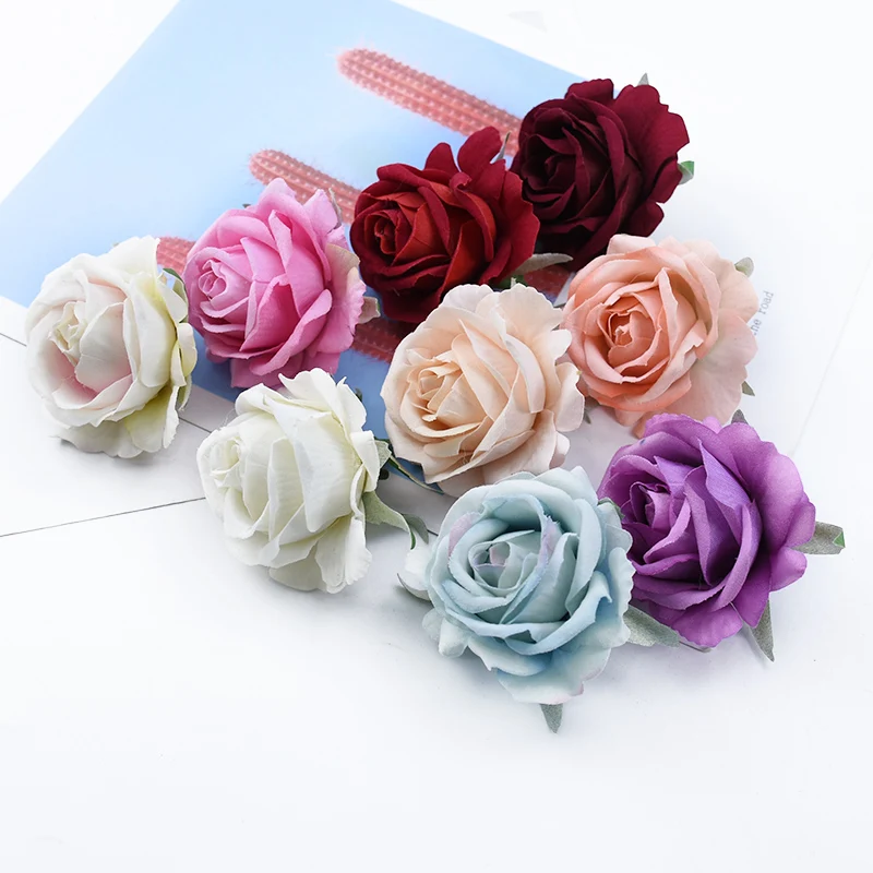 10/20Pcs Velvet Rose Head Home Office Wedding Festival Present Scrapbook Decoration Flower Wall Artificial DIY Hot Selling Gifts
