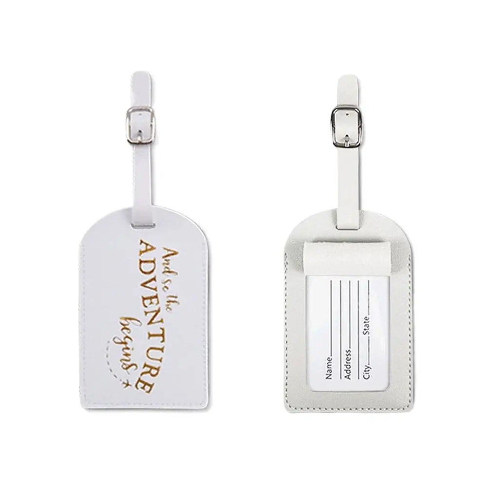 Couple Suitcase Tag Travel Accessories Holiday Suitcase Tag PU Leather Boarding Pass Airplane Suitcase Tag Travel Luggage Tag