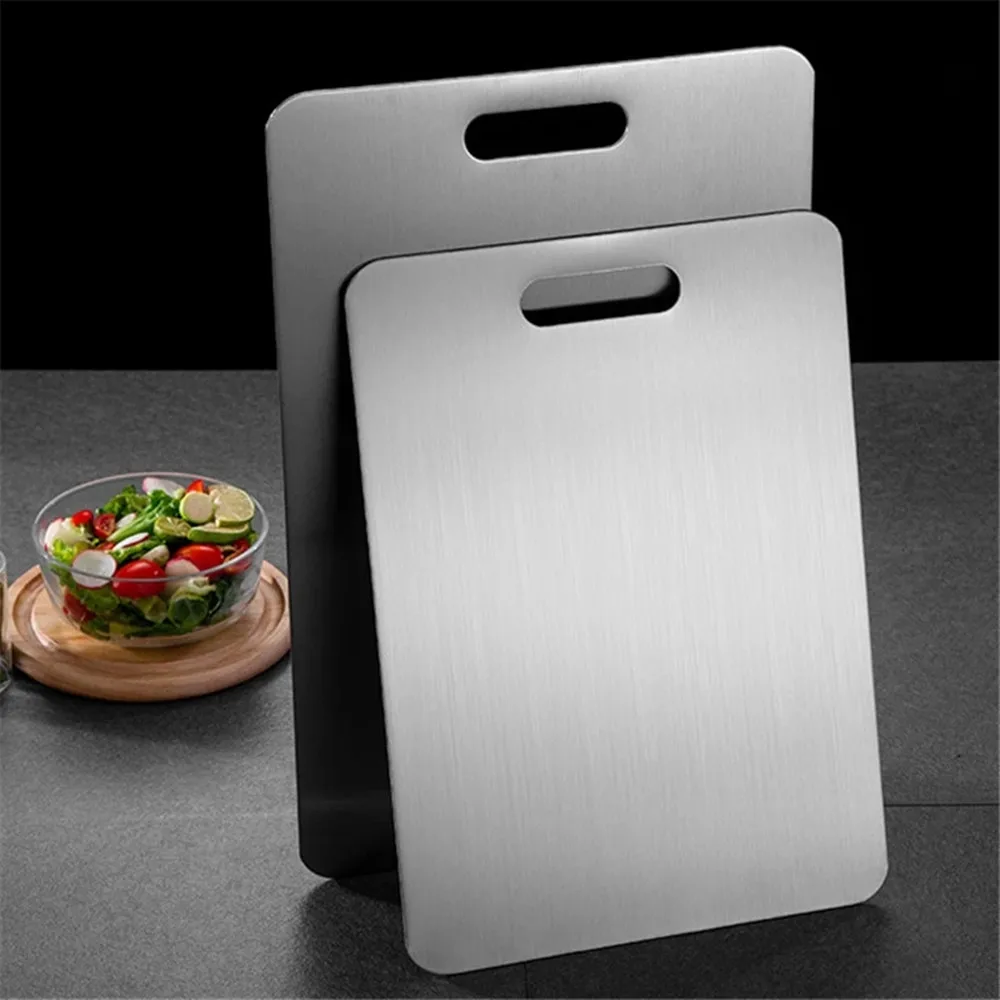 

Kitchen Stainless Steel Cutting Board Vegetable Meat Cutting Board Chopping Block Kitchen Accessories Fruit Tool