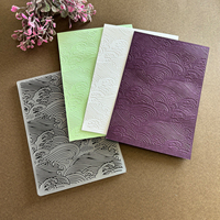 A plastic embossed folder with wave patterns, used for making cards, DIY plastic collages, photo albums, plastic embossed folder