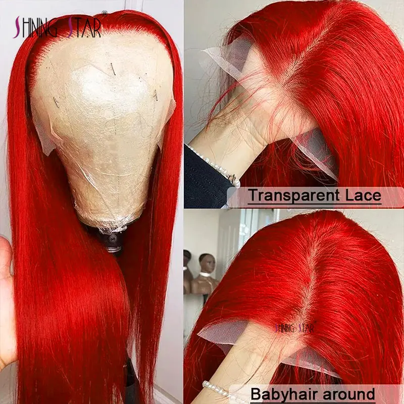 13X4 Hd Lace Frontal Wig 32 Inch 99J Red Lace Front Human Hair Wig Burgundy Colored Straight Lace Front Wig for Black Women