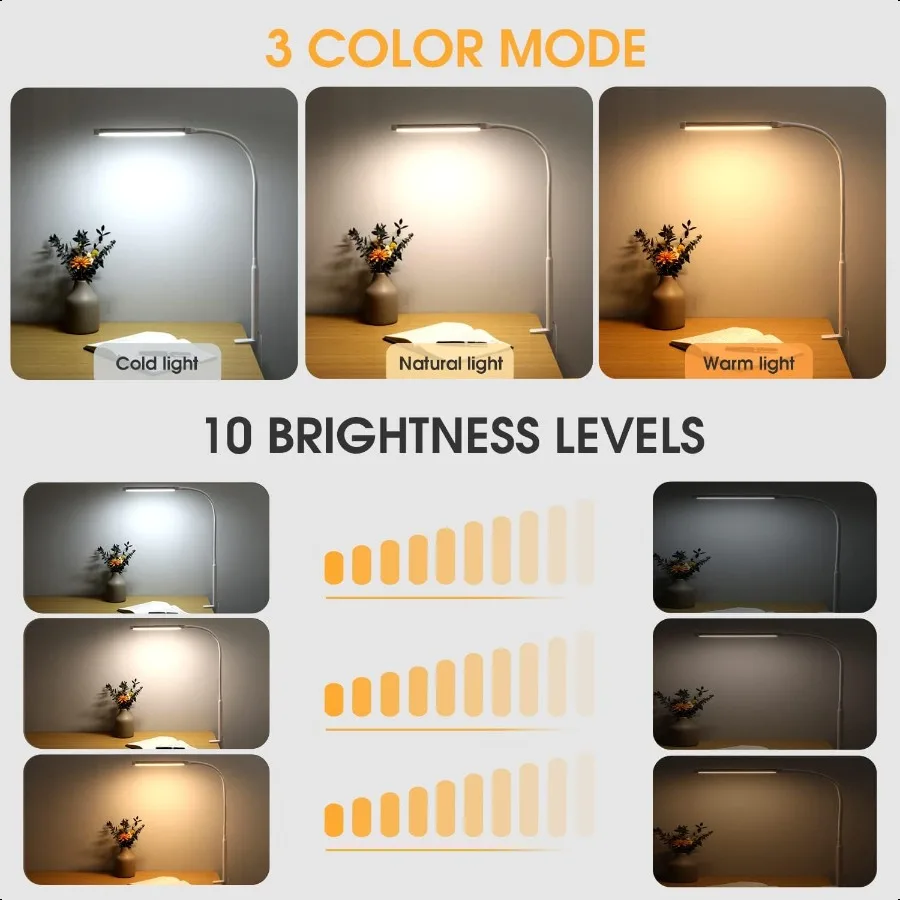 Lampada da scrivania a LED bianca, anno 2025