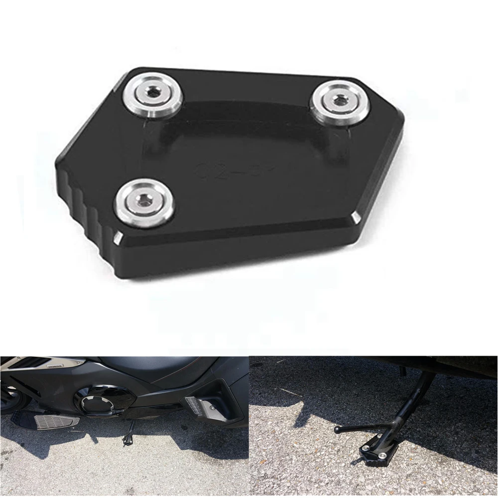 For Honda NC700X NC700S NC700D CNC Kickstand Foot Side Stand Enlarge Extension Pad Support Plate 2012 2013 2014 2015