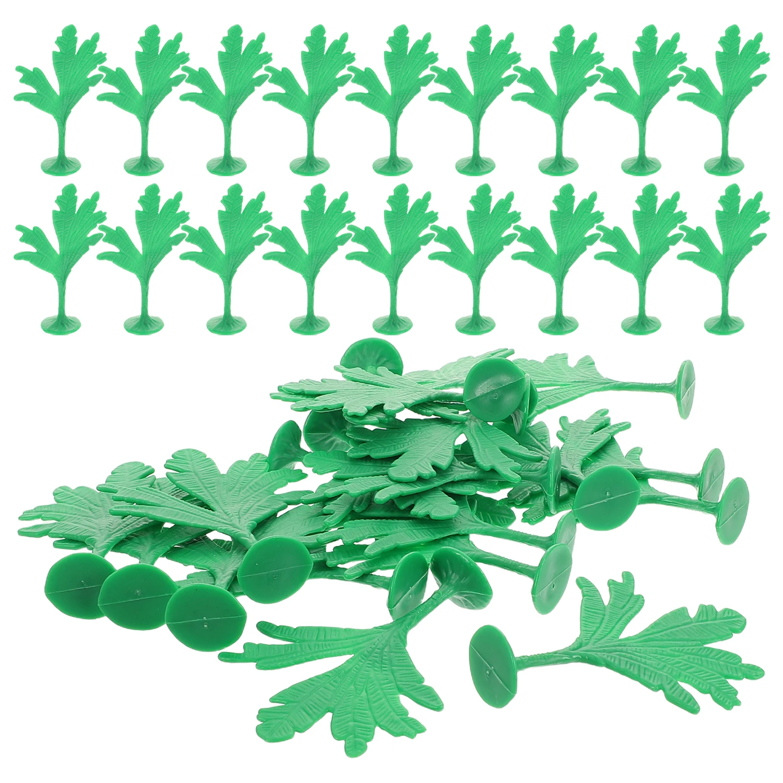 

50pcs Miniature Craft Accessories Realistic Simulated Banana Trees Plastic Small Trees for Sand Table Scenery DIY Architecture