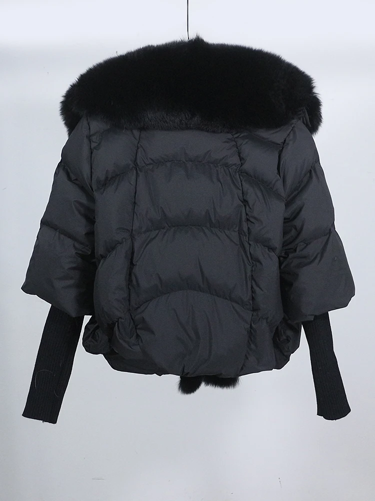 Lose Natürliche Echt Fox Pelz Kragen Mantel Dicke Neue Europäische Mode Weiße Ente Unten Jacke Winter Frauen Warme Luxus Oberbekleidung – Detail 29
