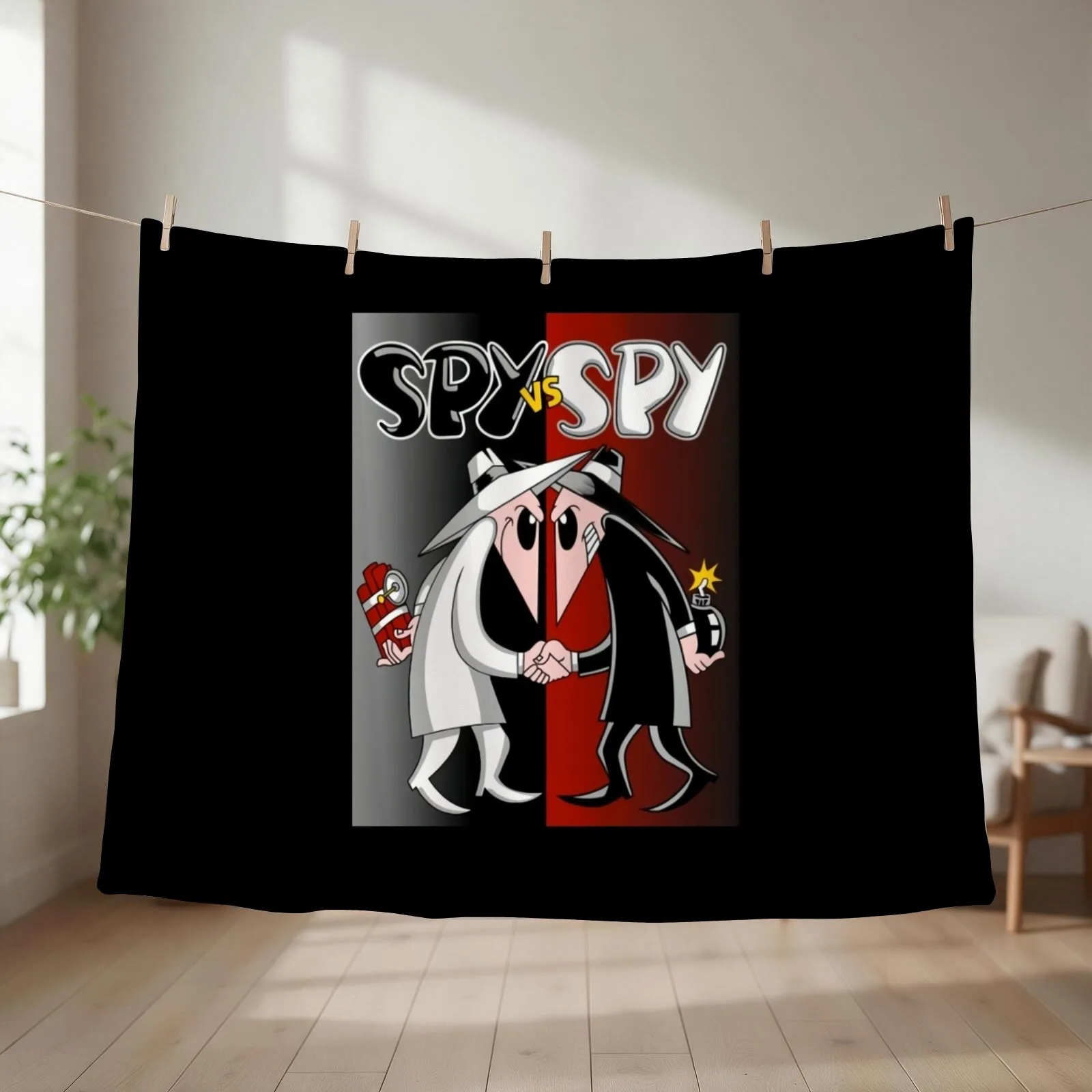 Spy Vs Spy Throw Blanket couch cozy soft plush fuzzy picnic outdoor blanket