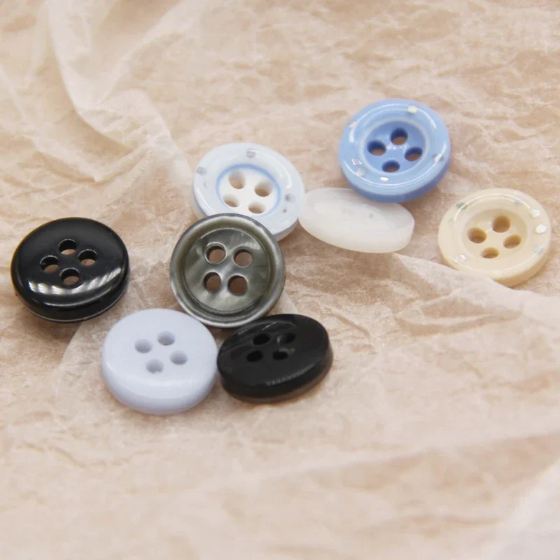 HENGC 9/10/11mm Round Resin Kids Shirt Sewing Colorful Buttons For Clothing Sleeve Decorative Accessories DIY Crafts Wholesale