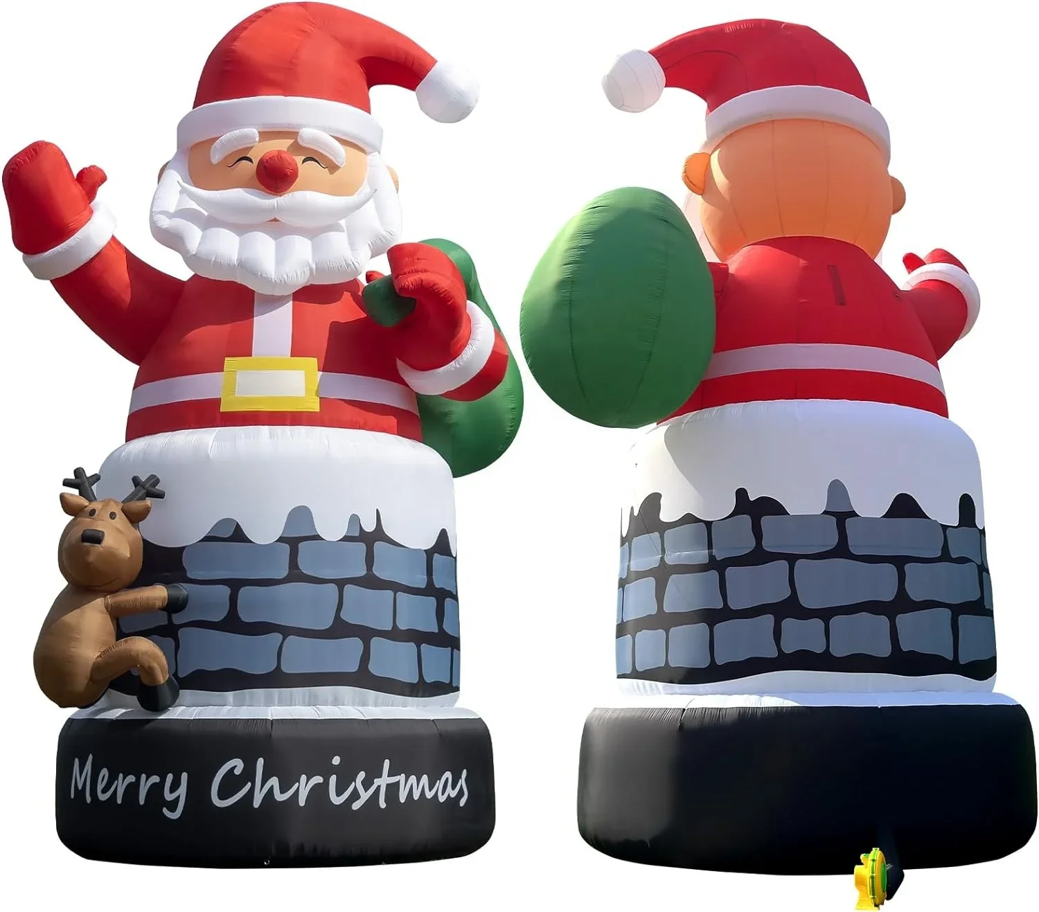 New Style Inflatable Santa Claus with Chimney for Festive Home Decorations