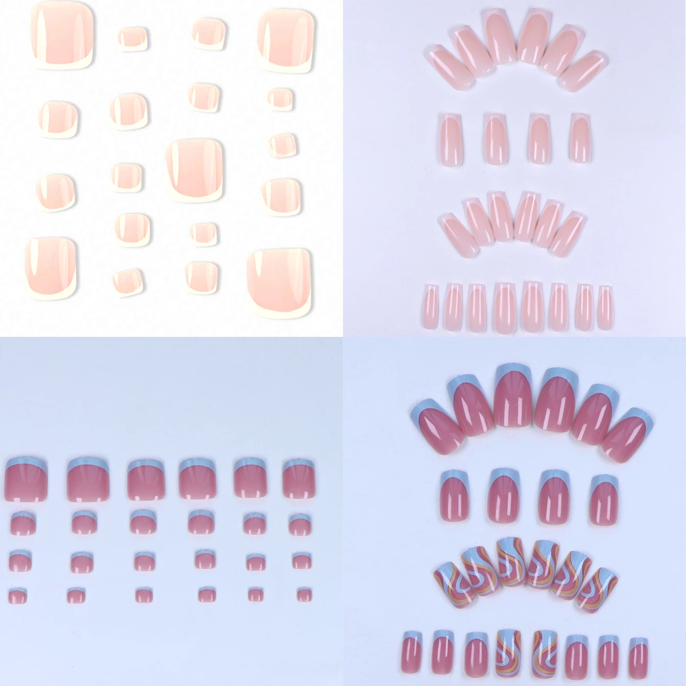 288PCS-Hand en voedsel ballerina nepnagels - Zijn verschillende stijl nepnagels laten uw vingers lang en stijlvol uitzien