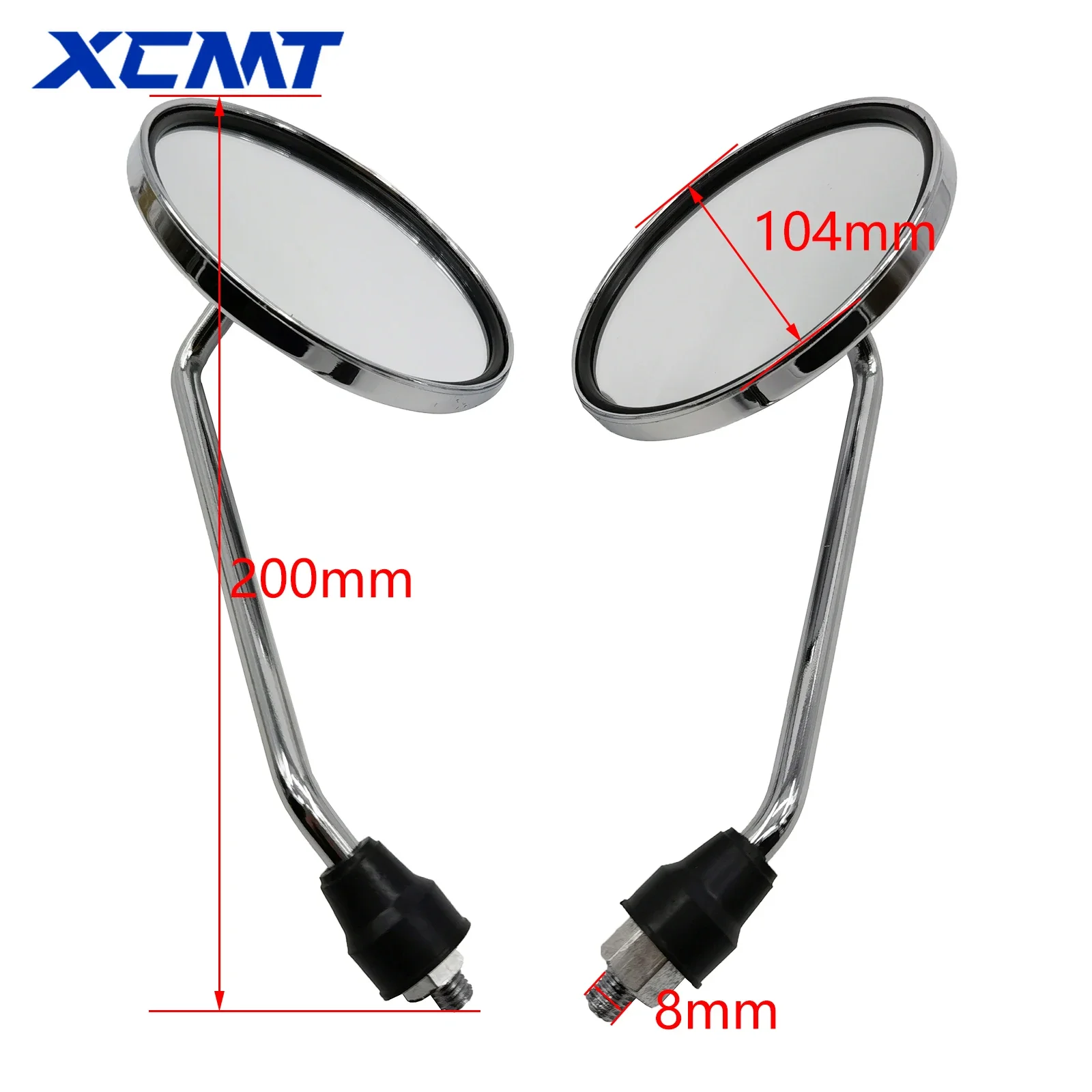 Motorcycle M8x1.25 8mm Rear View Side Mirrors For Kawasaki KE100 KE125 KE175 Honda Z50 CT70 CA95 S65 SL70 CB175 Rearview Mirror