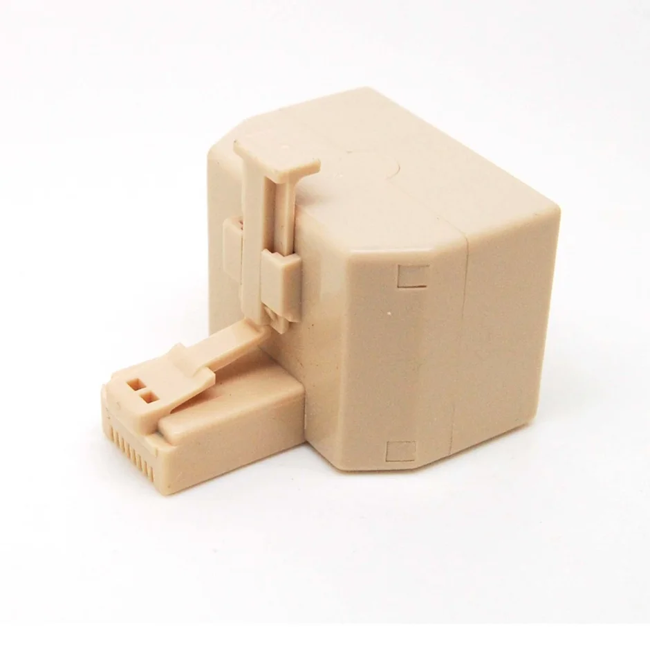 RJ45 1male To 2 Female Ethernet Crossover Adapter/Crossed Network Adaptor NEW