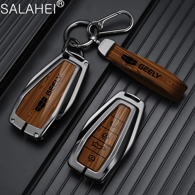 Car Key Cover Case For Geely Coolray X6 geometry c Emgrand Global kulrey Hawk GX7 okavango smart Remote Auto Accessories