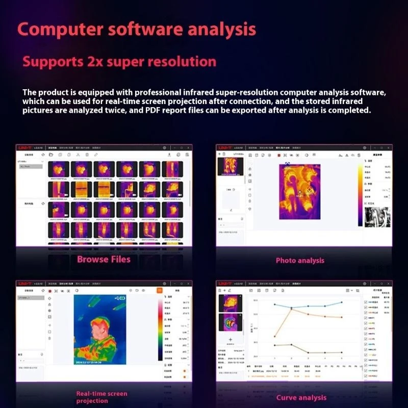 Caméra d'imagerie thermique pour fuite tuyaux d'eau électricité électrique 256x192 Infrarouges portables Imageur