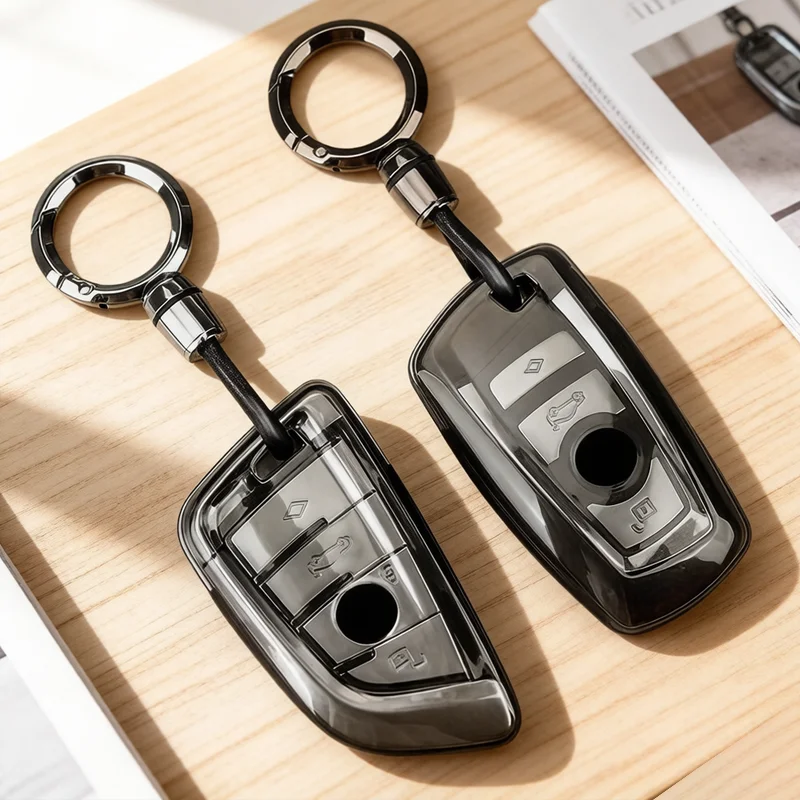 

Прозрачный черный чехол из ТПУ для ключей BMW F30 F20 F10 F18 F22 F01 X3 X4 F06 F02 M3 M5, защитный держатель-аксессуар