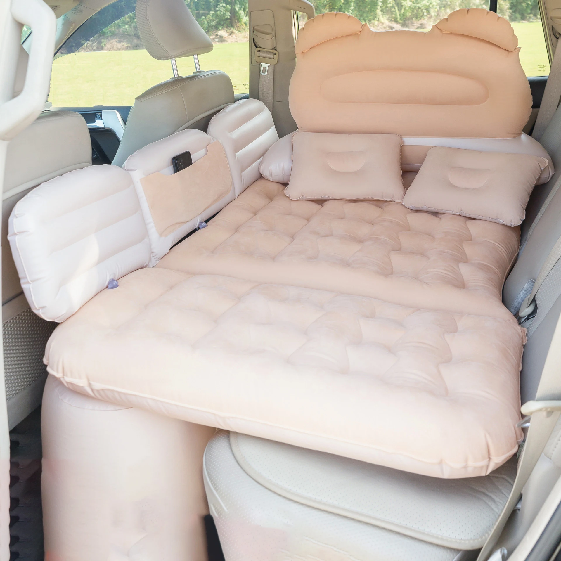 Car Travel Bed Air Mattress Sleeping Pad Inflatable Back Seat Bed Outdoor Cushions Camping Sofa Bed Accessories for Car