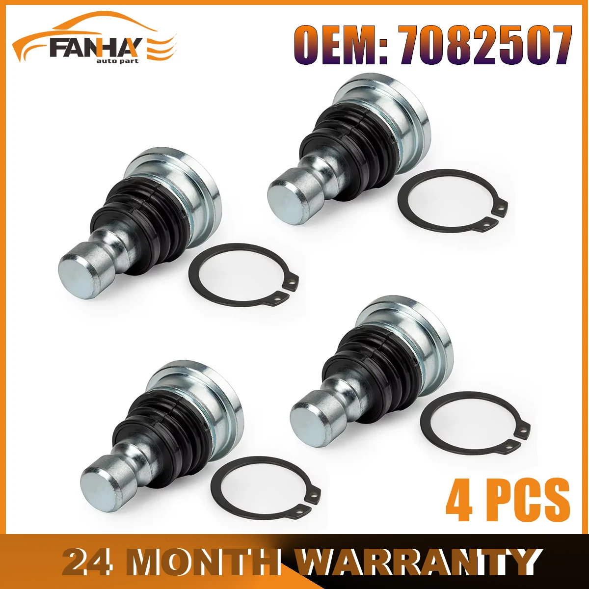 7082507 4PCS Front Hub Suspension Ball Joint For Polaris RZR 1000 900 XP 4 Ranger 570 Upper Lower 7081859 7081991 7082507