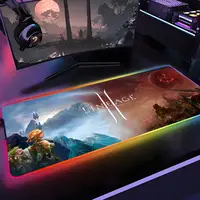 Alfombrilla de ratón Lineage 2, alfombrilla de escritorio Rgb para Gamer, retroiluminación Led, configuración de alfombrilla de ratón, accesorios para juegos, alfombrilla de escritorio grande con retroiluminación