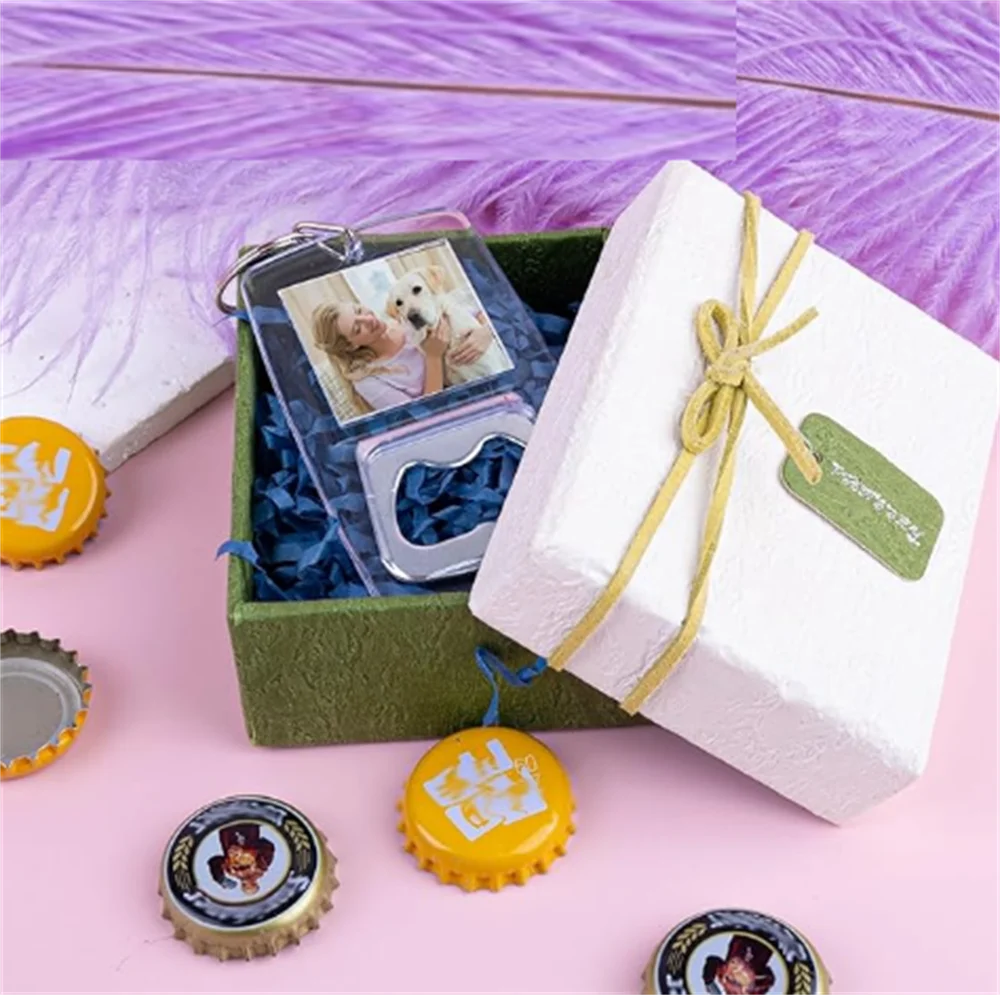 30 Stück personalisierte Flaschenöffner aus Edelstahl, Schlüsselanhänger für DIY mit personalisiertem Logo oder Fotos – Detail 9