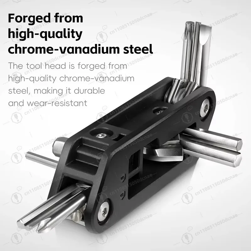 10 in 1 Portable Bicycle Repair Tool Kit Chrome Steel Multi Tool Tire Lever Hex Wrench for MTB Road Bike