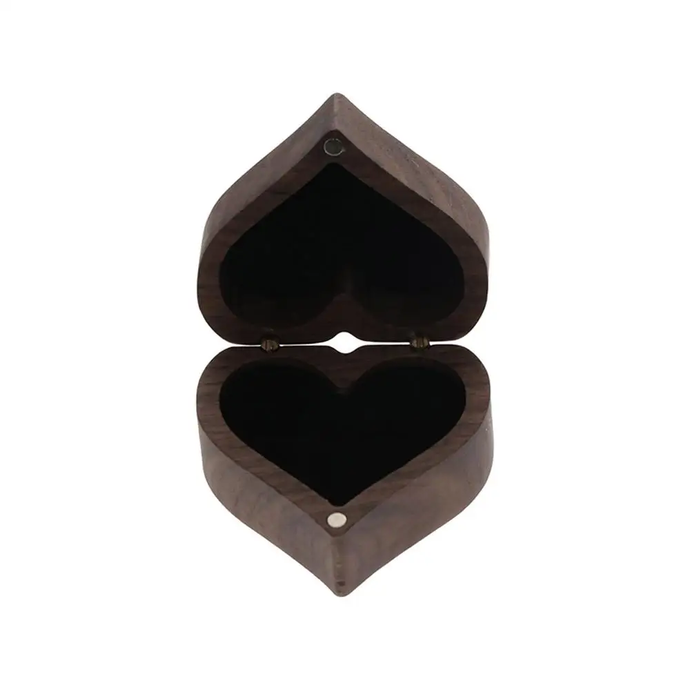 

Для любовника Cajas коробка для хранения в форме сердца коробка для обручальных колец деревянная упаковка для ювелирных изделий дисплей для ювелирных изделий