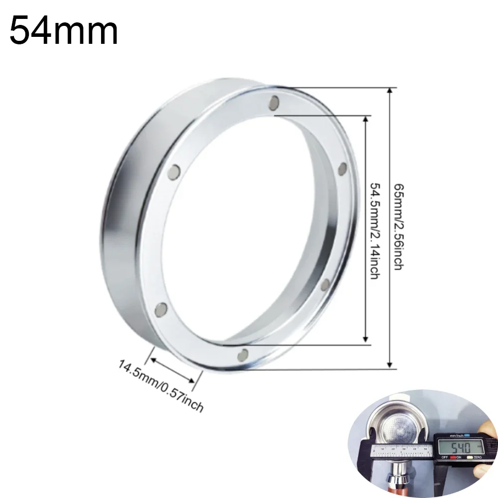 6 Magnetic Espresso Coffee Dosing Ring - Dosing Funnel Aluminum with 6 Magnets Fits 51/54/58/58.5mm Portafilter Coffee bellows