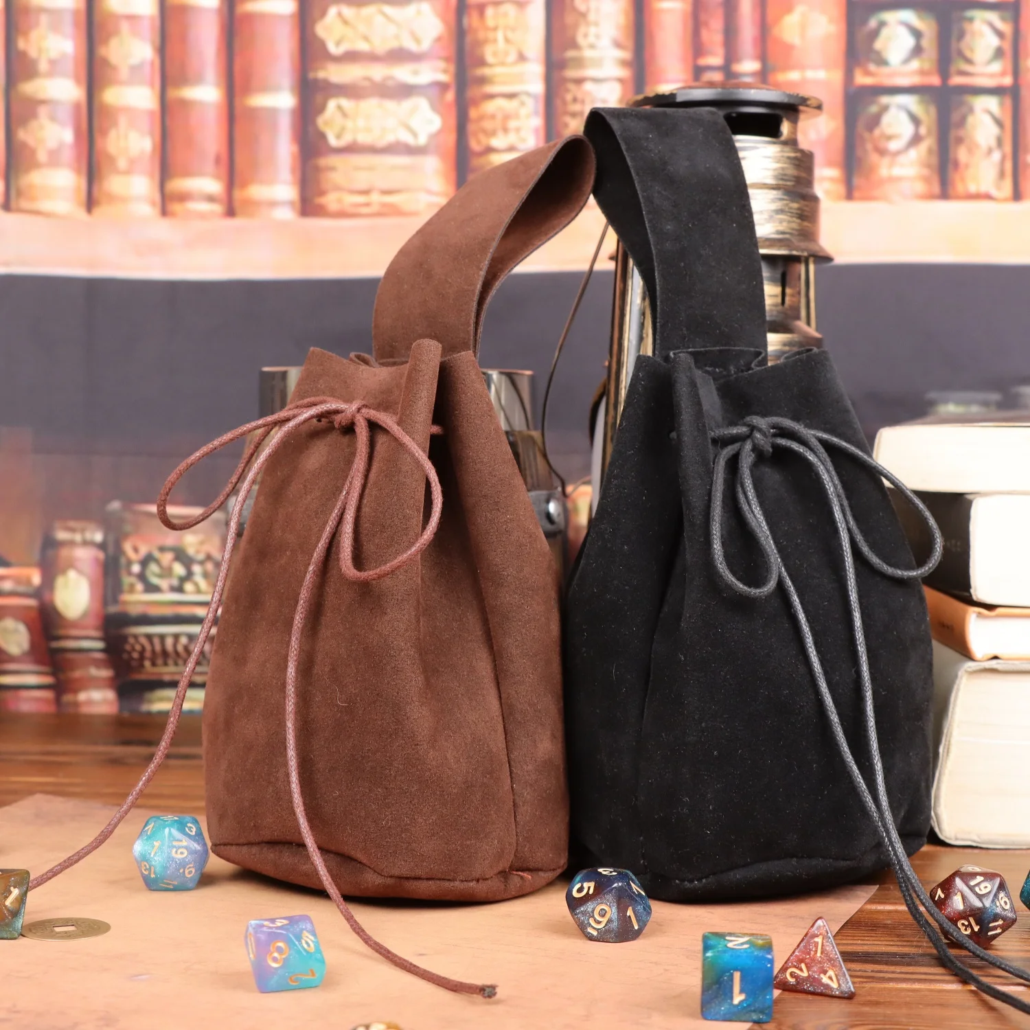 Medieval drawstring waistband bag, unisex, Renaissance LARP role-playing drawstring waistband bag, suitable for Vikings, Hallowe